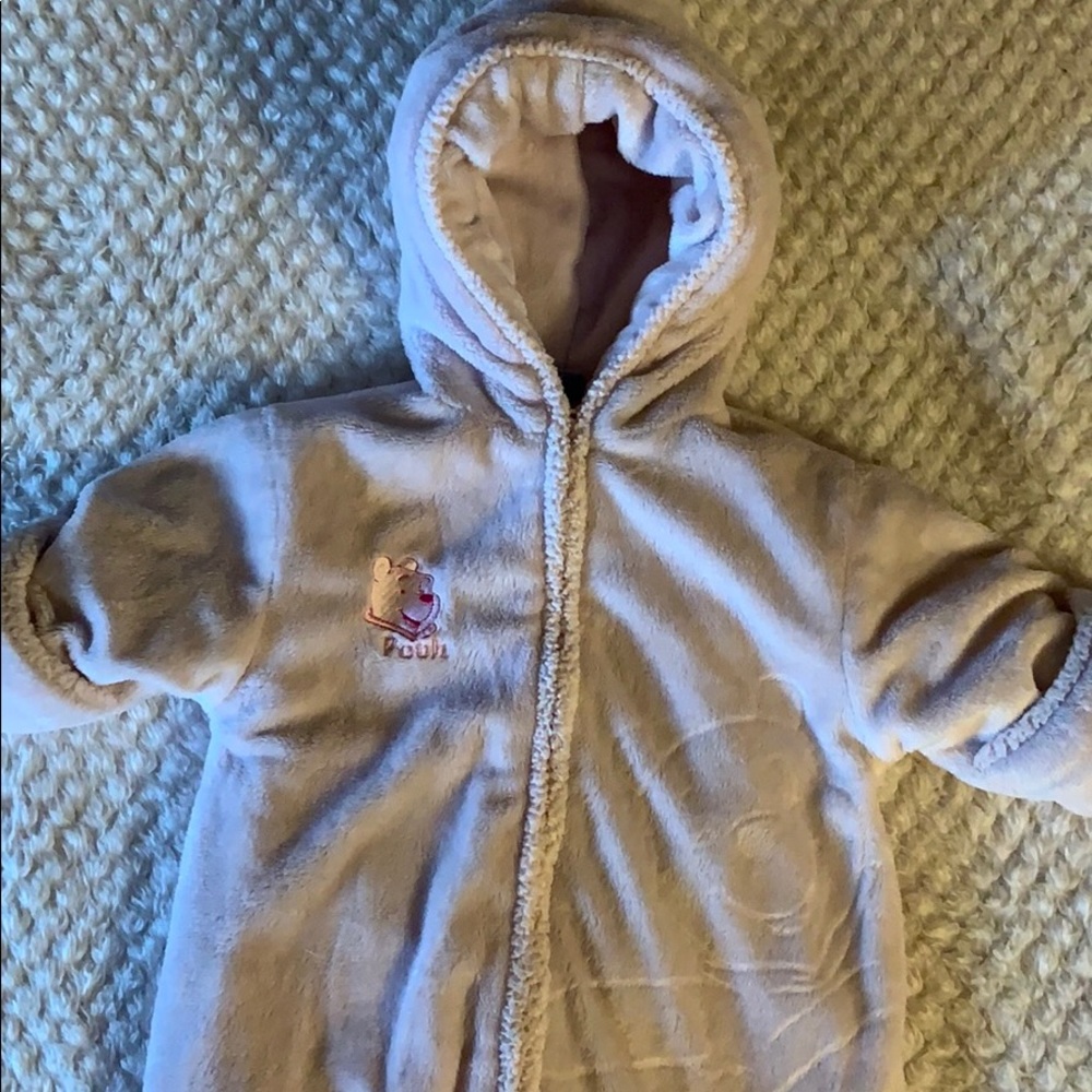 Pooh bear winter suit pink